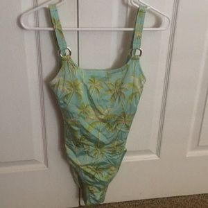 Vintage Women's Tommy Hilfiger Palm Tree One-Piece